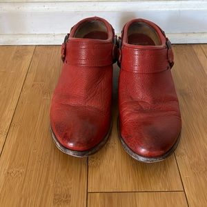 Frye slip-on booties.